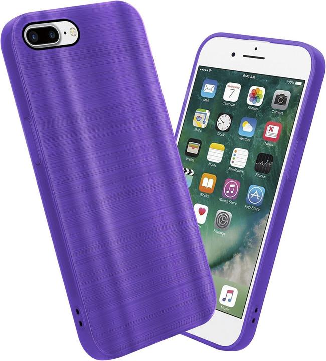 Produktbild Cadorabo Hülle für Apple iPhone 7 PLUS / 7S PLUS / 8 PLUS im TPU Brushed Kameraschutz LM160 Style (Apple iPhone 7 Plus, Apple iPhone 7s Plus)