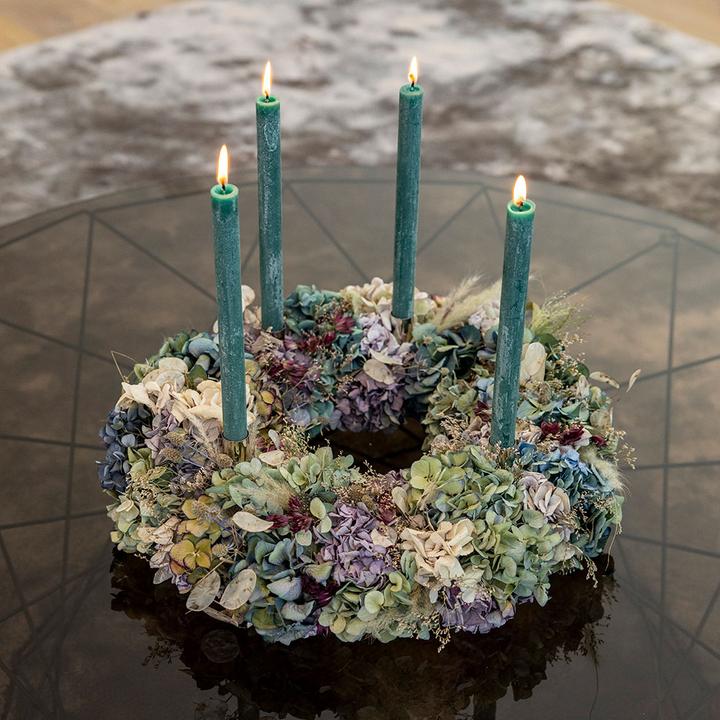 Actual product image VEG and the City Advent wreath dried flowers wild - candles fir greenery (45 cm)