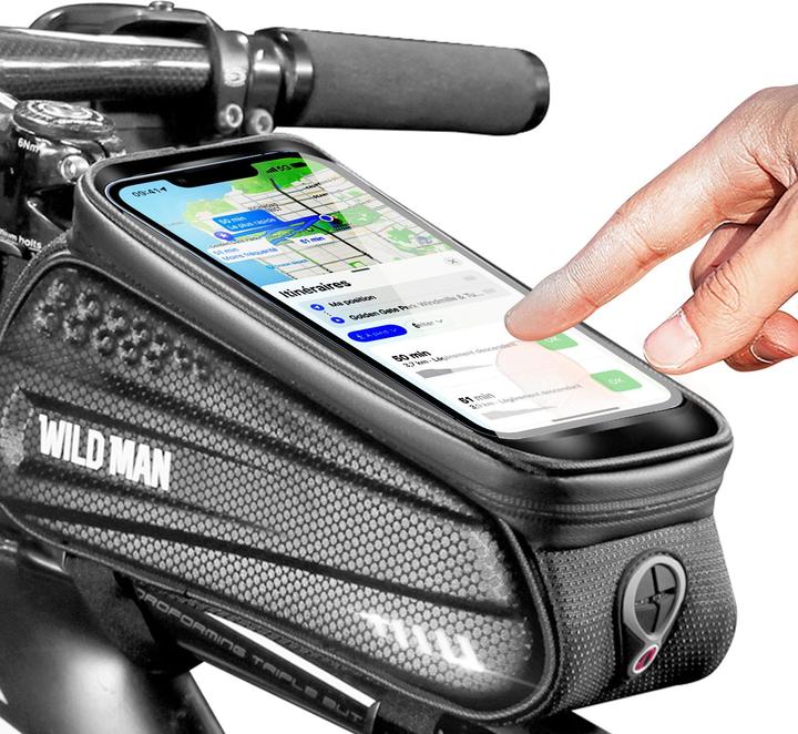 Immagine prodotto Wildman Borsa per telaio di bicicletta ES3, volume totale di 1 litro (1 l, Borsa telaio)