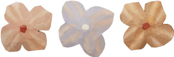 Ferm Living Poesie Hand-carved Magnets - Set of 3 - Multi (3 x)