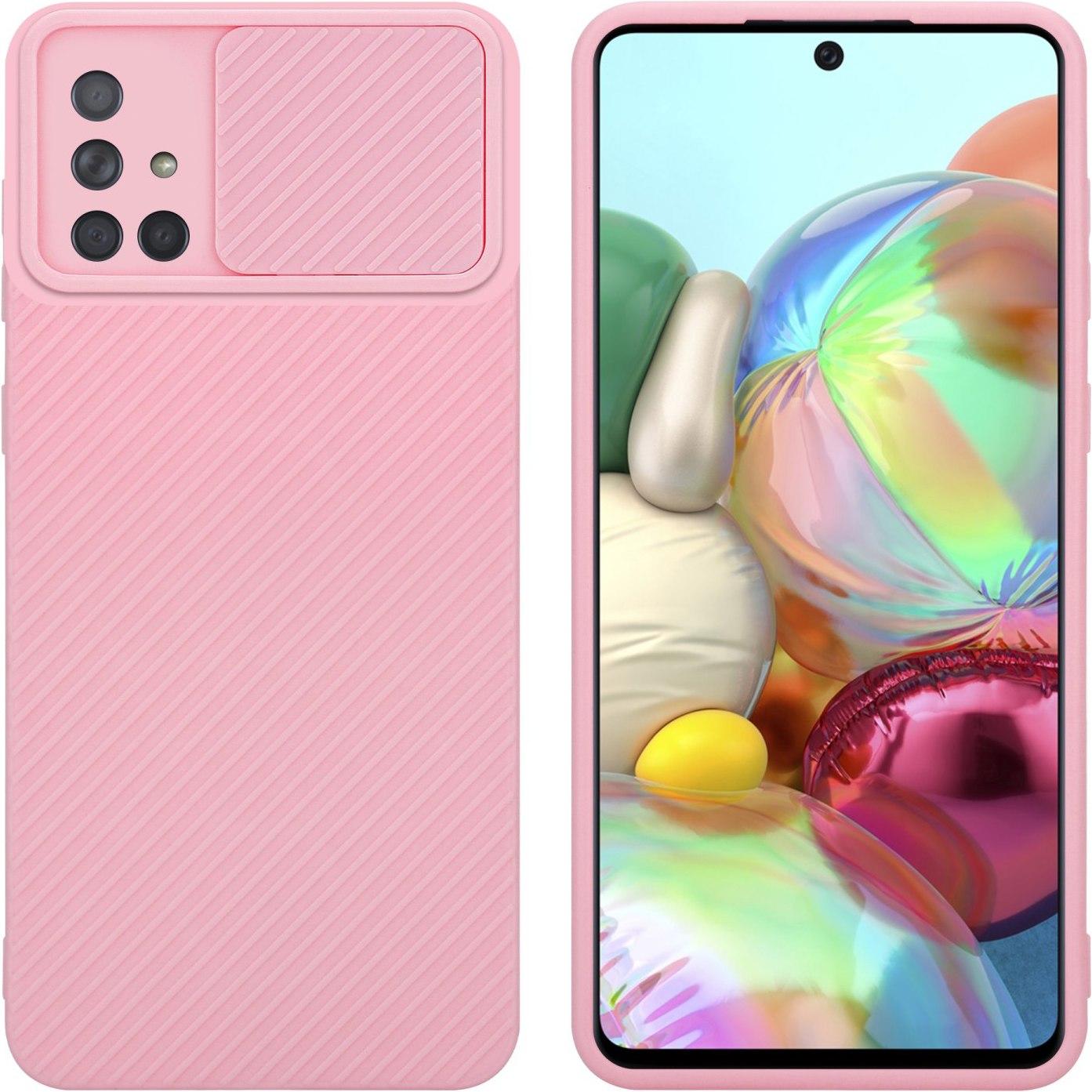 Cadorabo Hülle für Samsung Galaxy A71 4G im TPU mit Kameraschutz LM009 Style (Samsung Galaxy A71), Smartphone Hülle, Ros...