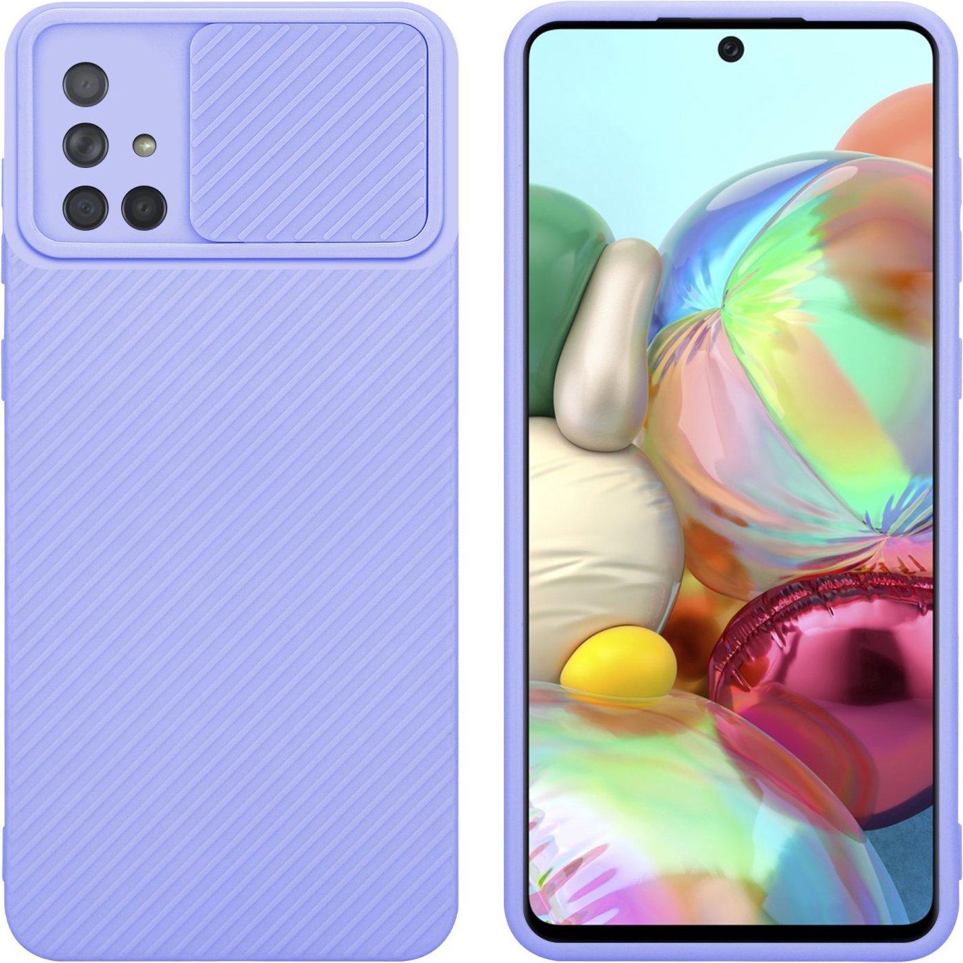Cadorabo Hülle für Samsung Galaxy A71 4G im TPU mit Kameraschutz LM009 Style (Samsung Galaxy A71), Smartphone Hülle, Vio...