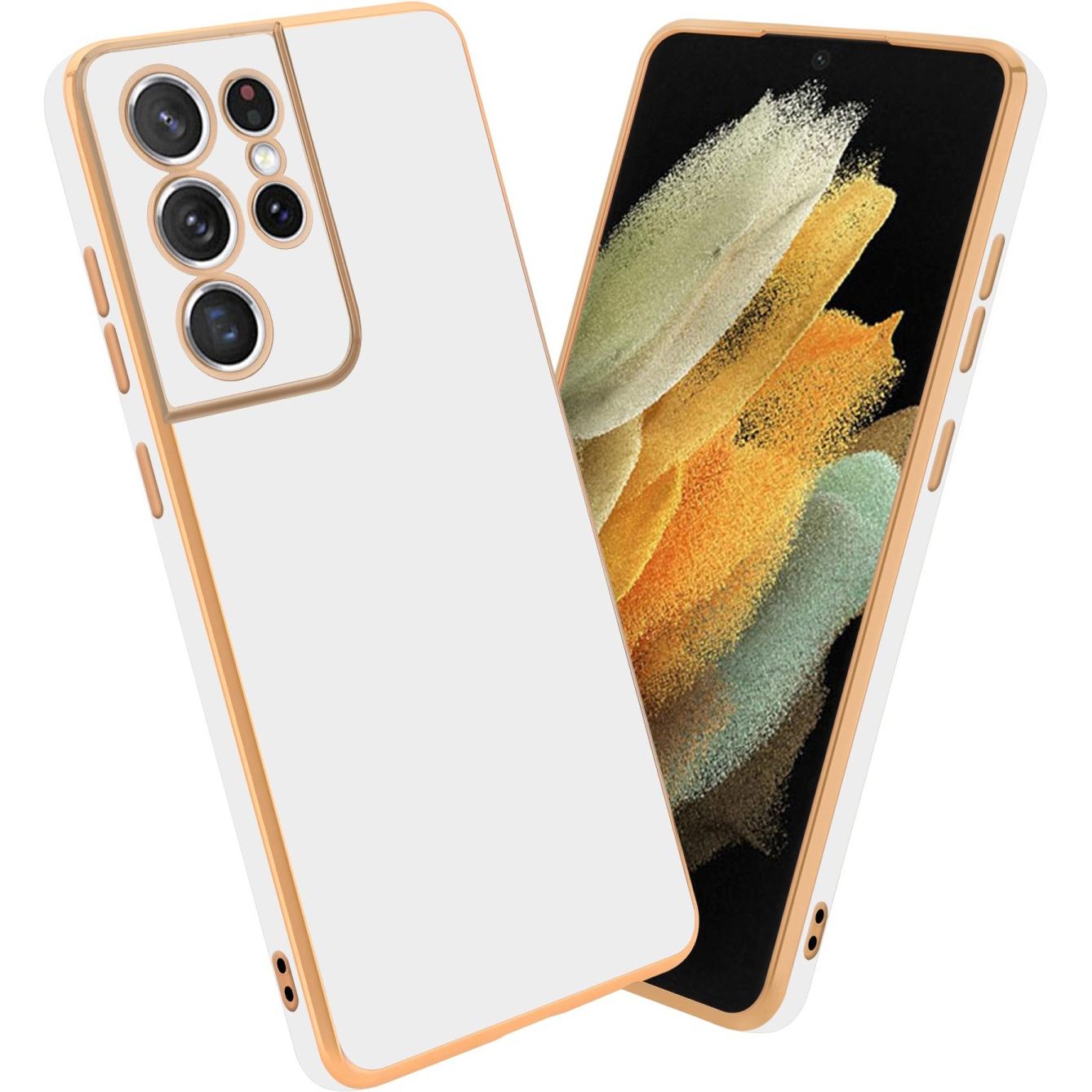 Cadorabo Hülle für Samsung Galaxy S21 ULTRA im TPU mit Kameraschutz LM130 Style (Samsung Galaxy S21 Ultra), Smartphone H...