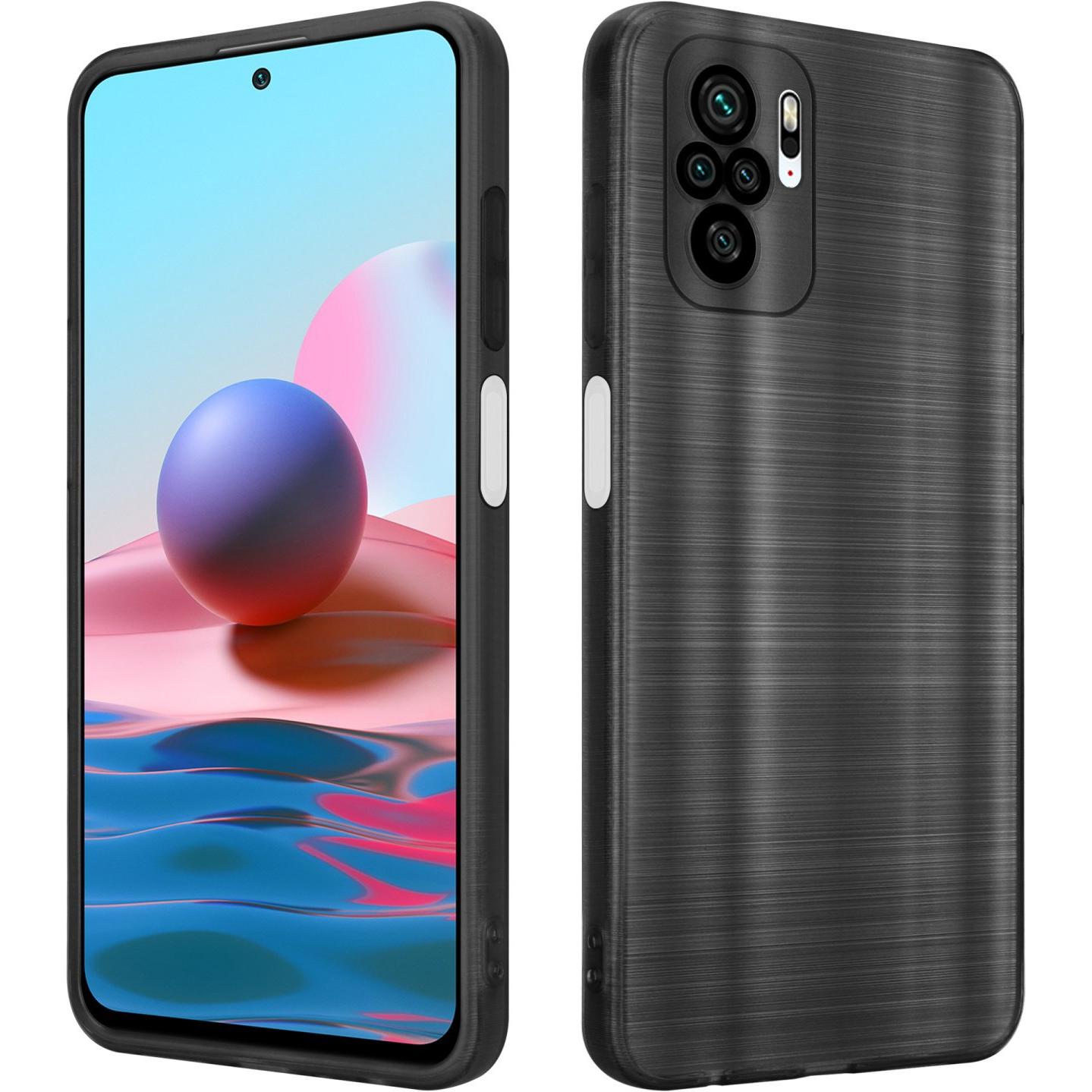 Cadorabo Hülle für Xiaomi RedMi NOTE 10 4G / RedMi NOTE 10S im TPU Brushed Kameraschutz LM160 Style (Xiaomi Redmi Note 1...