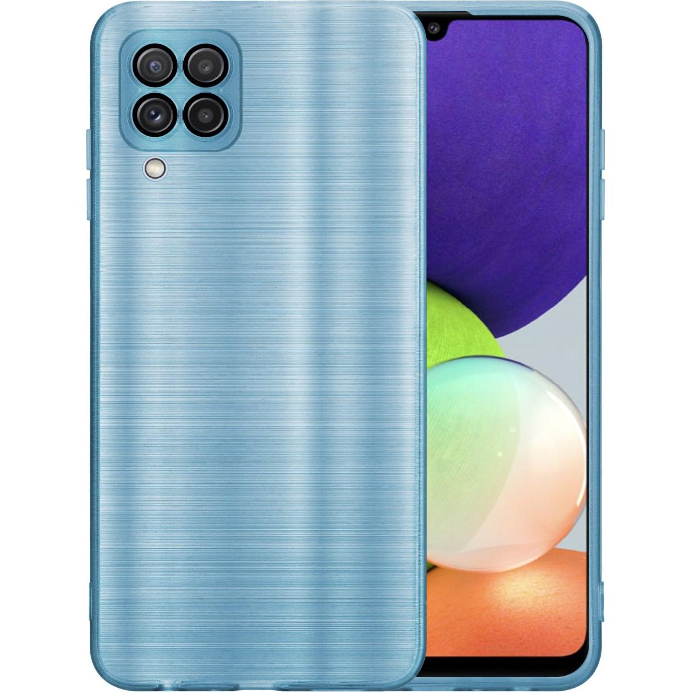 Thumbnail - Cadorabo Hülle für Samsung Galaxy A22 4G im TPU Brushed Kameraschutz LM160 Style (Samsung Galaxy A22), Smartphone Hülle,...
