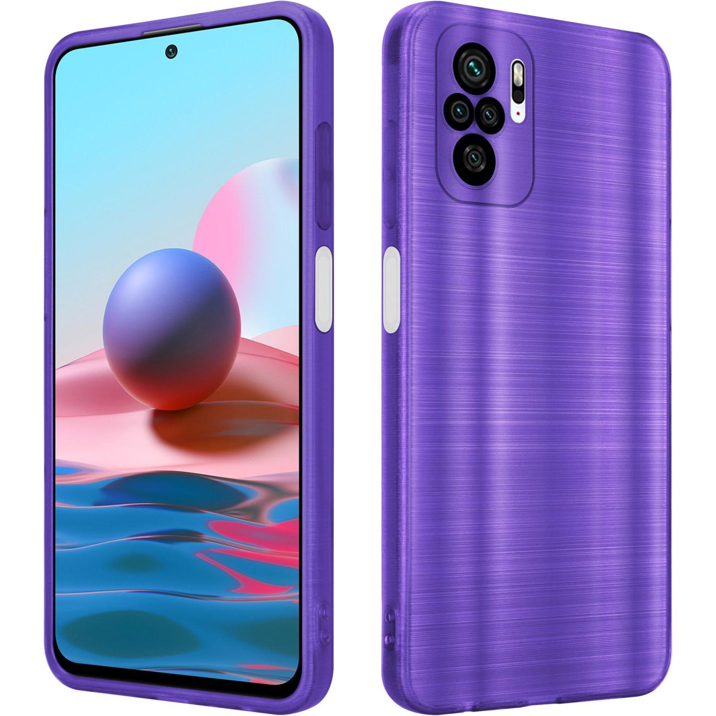 Cadorabo Hülle für Xiaomi RedMi NOTE 10 4G / RedMi NOTE 10S im TPU Brushed Kameraschutz LM160 Style (Xiaomi Redmi Note 1...