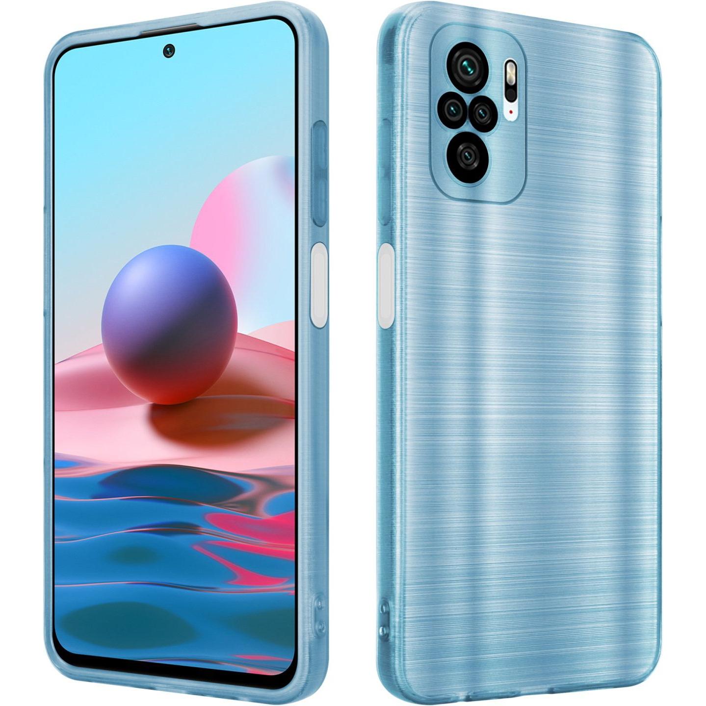 Cadorabo Hülle für Xiaomi RedMi NOTE 10 4G / RedMi NOTE 10S im TPU Brushed Kameraschutz LM160 Style (Xiaomi Redmi Note 1...