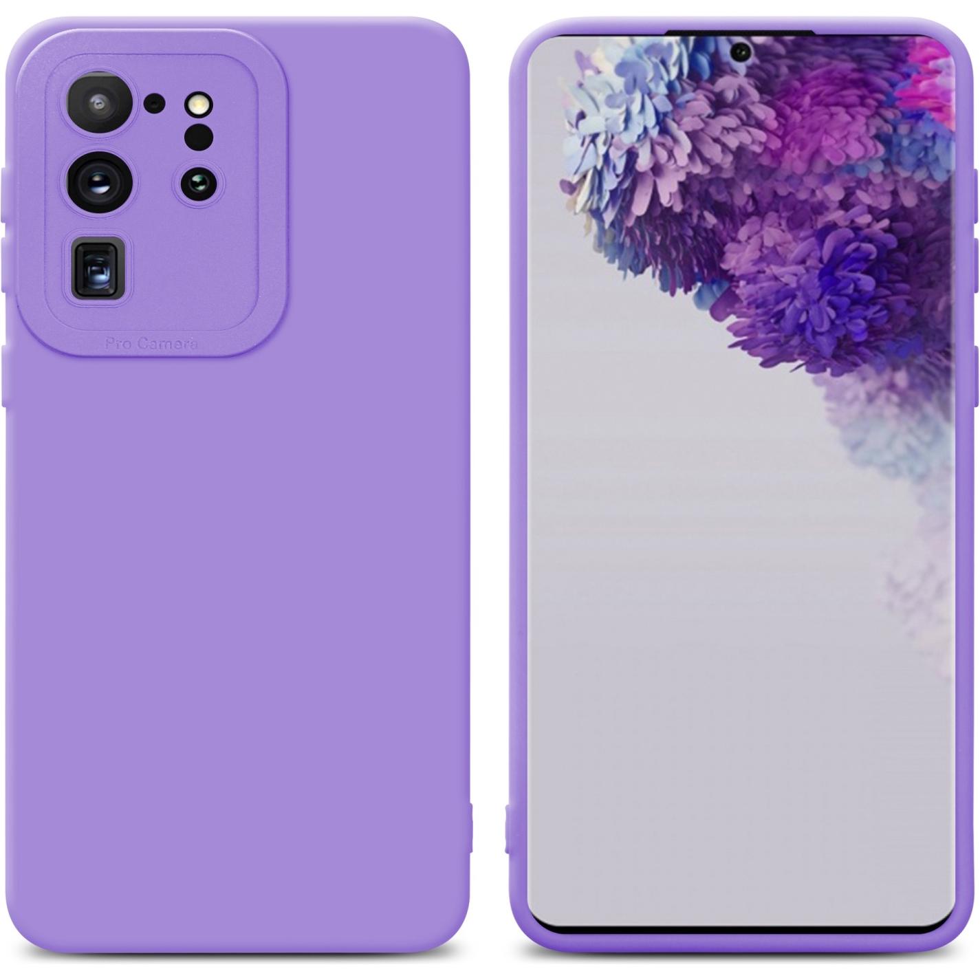Cadorabo Hülle für Samsung Galaxy S20 ULTRA im TPU Fluid LM162 Style (Samsung Galaxy S20 Ultra), Smartphone Hülle, Viole...