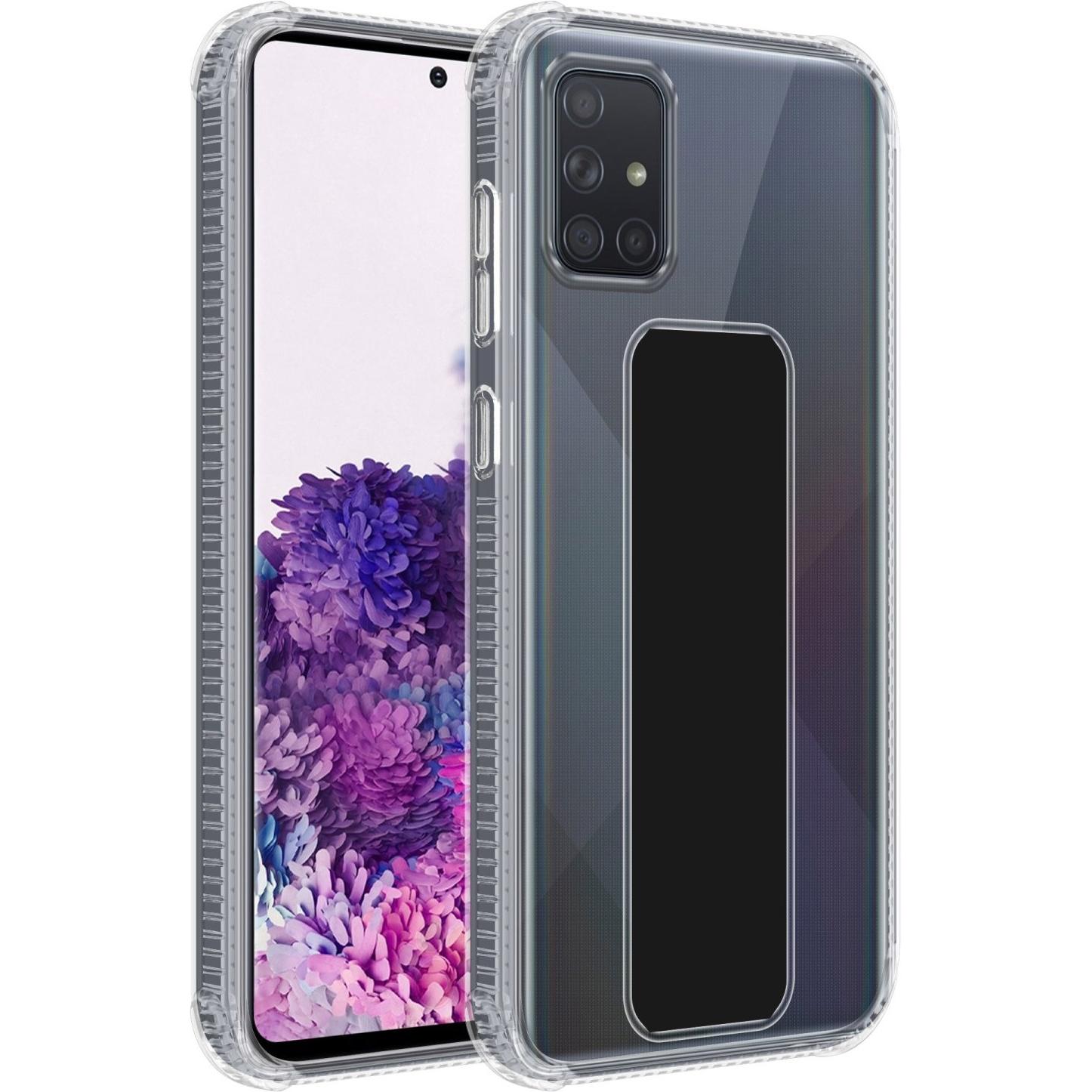 Cadorabo Hülle für Samsung Galaxy A71 4G im TPU mit Halterung LM167 Style (Samsung Galaxy A71), Smartphone Hülle, Schwar...