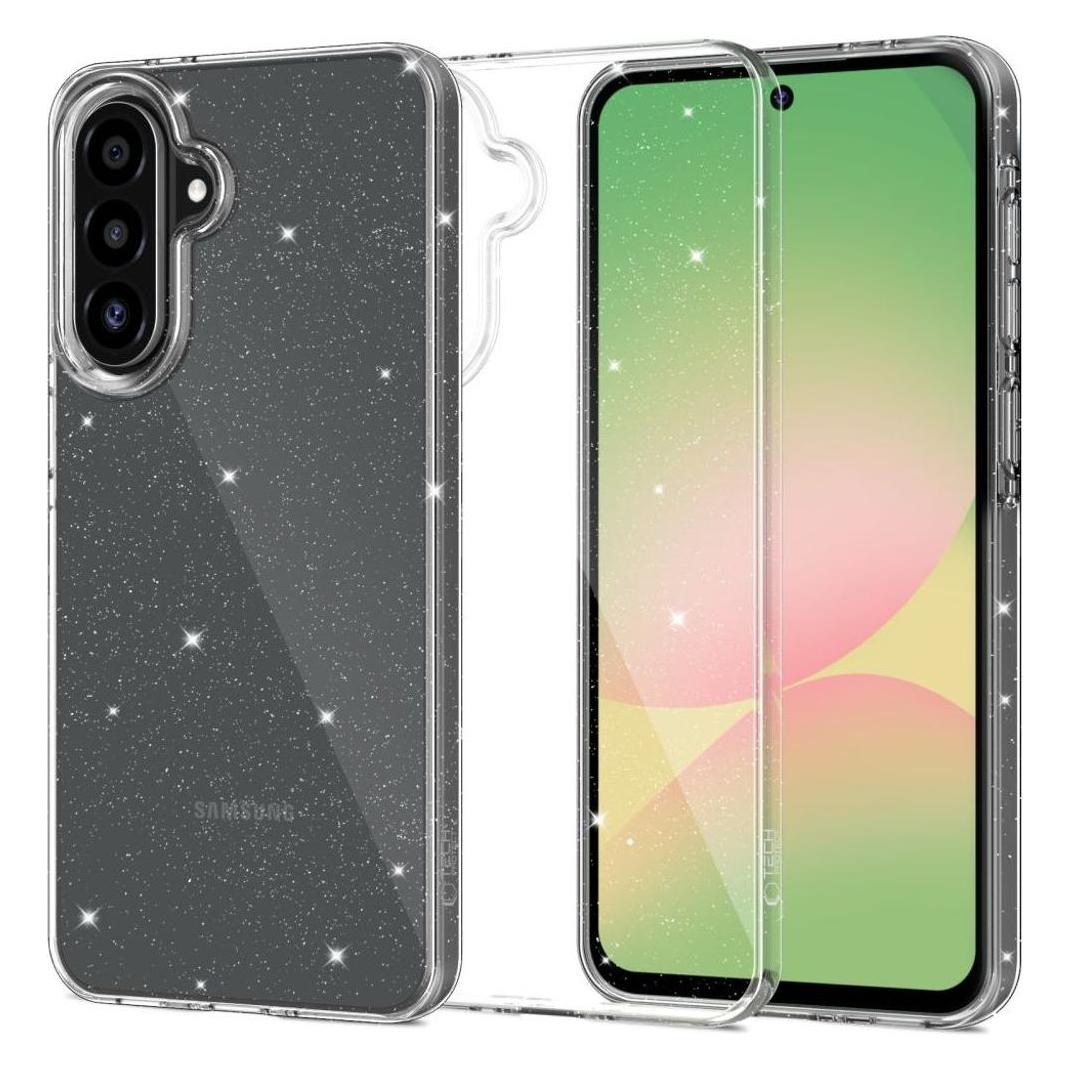 Tech-Protect FlexAir Case For Samsung Galaxy A56 5G - Clear Glitter (Samsung Galaxy A56), Smartphone Hülle, Transparent