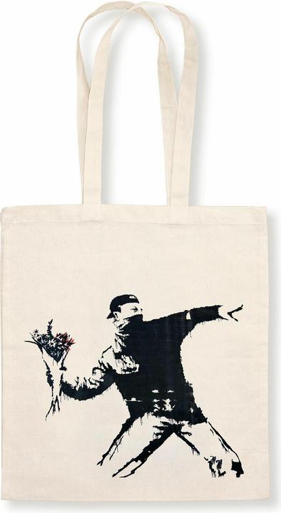 Immagine prodotto Borsa in tessuto Bansky - lanciatore di fiori