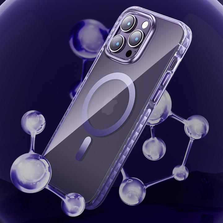Produktbild Kingxbar PQY Ice Crystal Serie Magnethülle für iPhone 14 MagSafe grau (Apple iPhone 14)