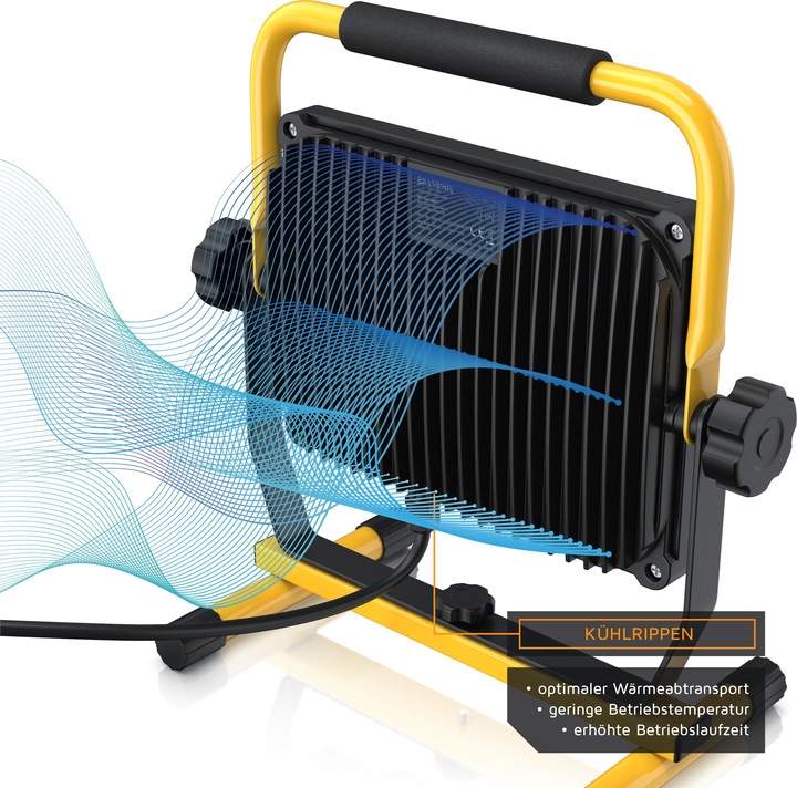 Actual product image Brandson Construction spotlight, 100W LED work light, 144 SMD LEDs, construction spotlight, construction (10000 lm)