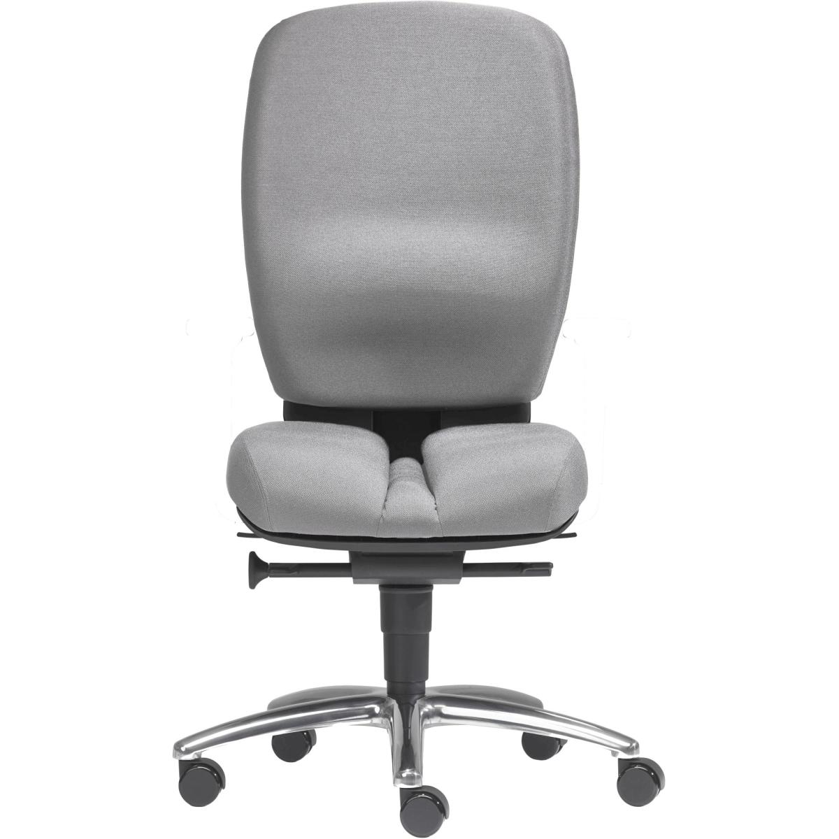 Sitwell, Bürostuhl, Büro-Drehstuhl Mister Office ohne Armlehnen Alu-Fusskreuz grau