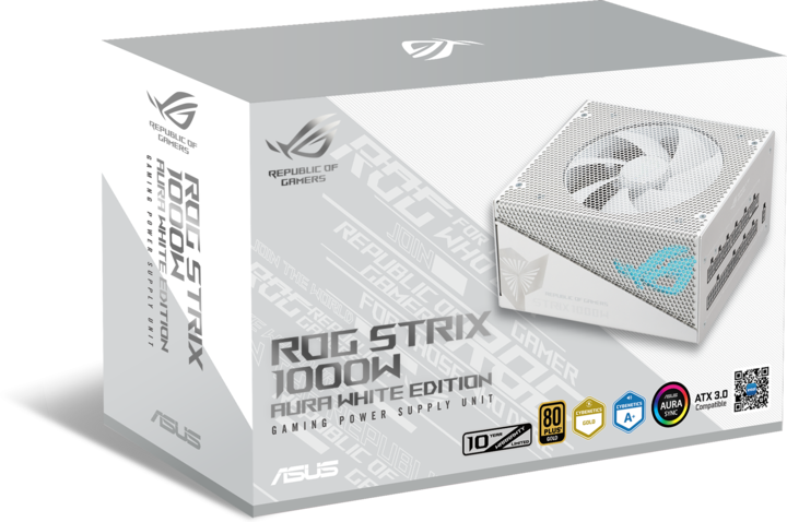Actual product image ASUS ROG STRIX 1000W Gold Aura White Edition (1000 W)