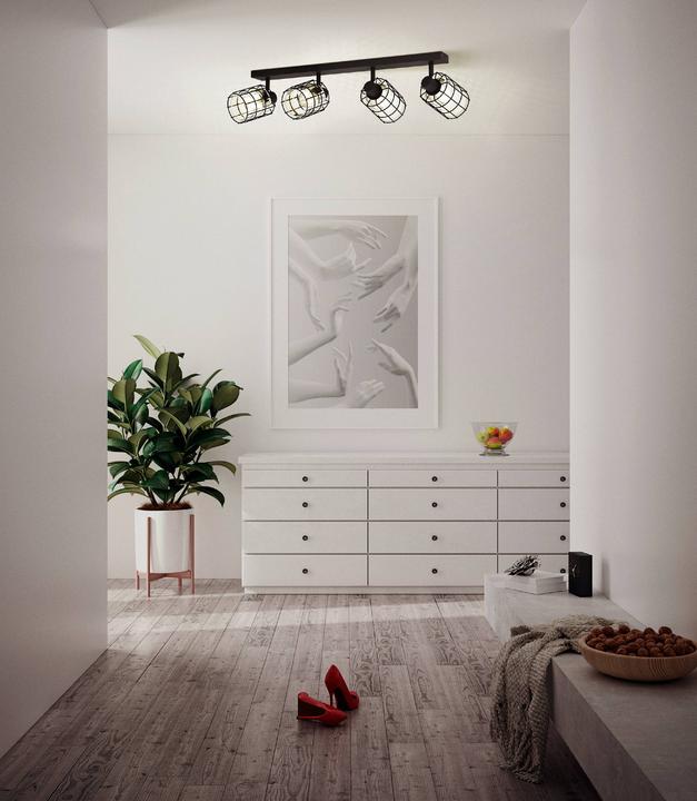 Produktbild EGLO Deckenleuchte CONSACA 4x E27 Schwarz (E27)