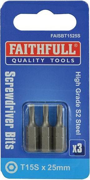 Actual product image Faithfull Security S2 Grade Steel Screwdriver Bits