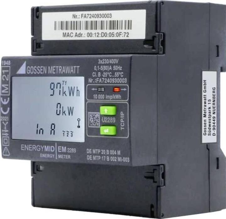 Image du produit Gossen Metrawatt Compteur triphasé numérique 80A Conforme à la MID : Oui 1p.
