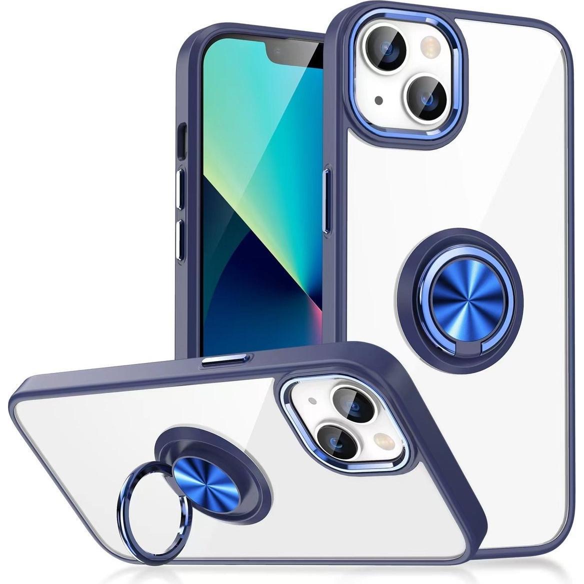König Design Schutz Handy Hülle für Apple iPhone 15 Case Cover Ring Halter Bumper Etuis Neu (Apple iPhone 15), Smartphon...