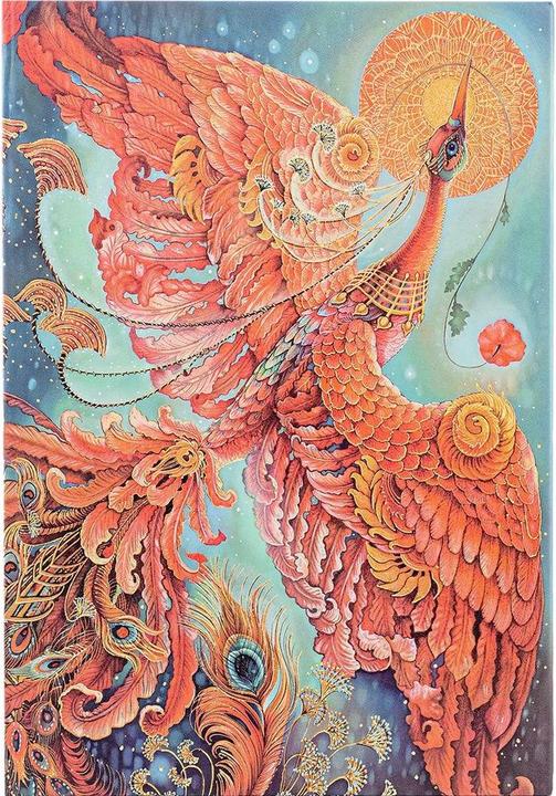 Image du produit Paperblanks Carnet de notes Oiseau de feu Midi (Blanc, Couverture rigide)