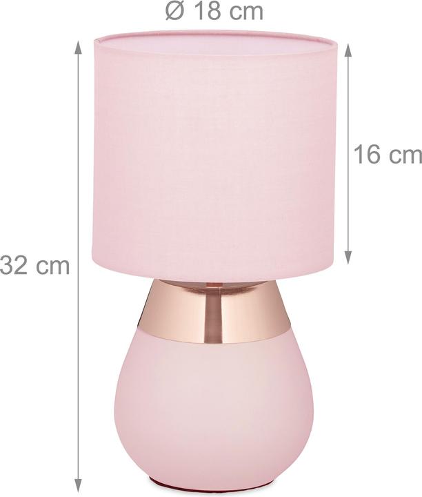 Actual product image Relaxdays Tischlampe mit Stoffschirm (E14)