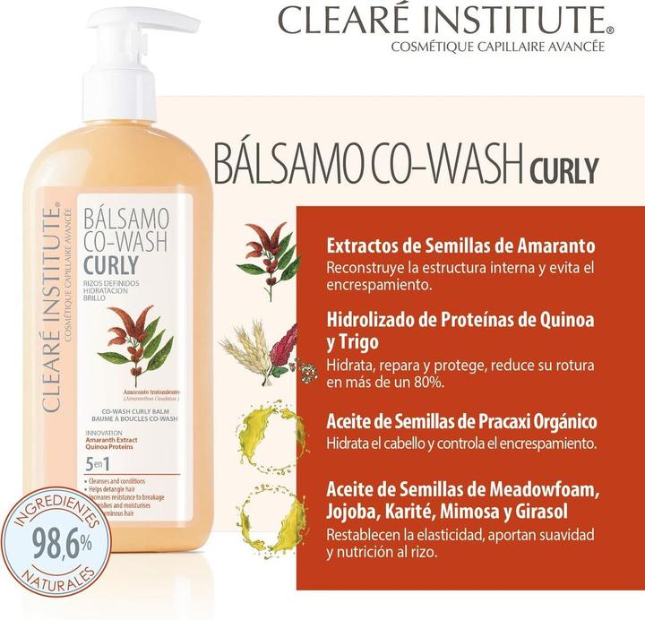 Actual product image Clearé Institute Co-Wash Curly Balsam for Defined Curls Moisture and Shine 330ml (330 ml)