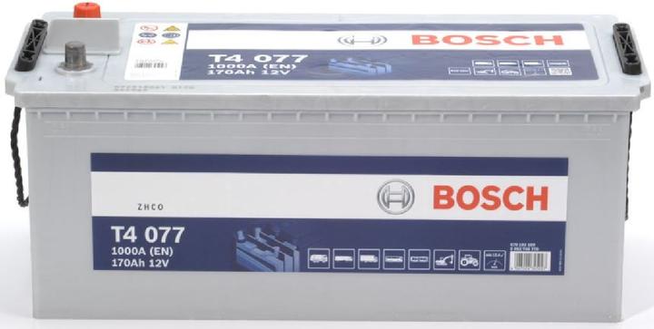 Actual product image Bosch Automotive Starter battery T4 077 12V 170Ah 1000A (12 V, 170 Ah, 1000 A)