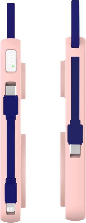 Produktbild 3MK Powerbank PastelUp 10,000mAh 22.5W z Magsafe + ładowanie Apple Watch różowy (10000 mAh, 22.50 W, 37 Wh)