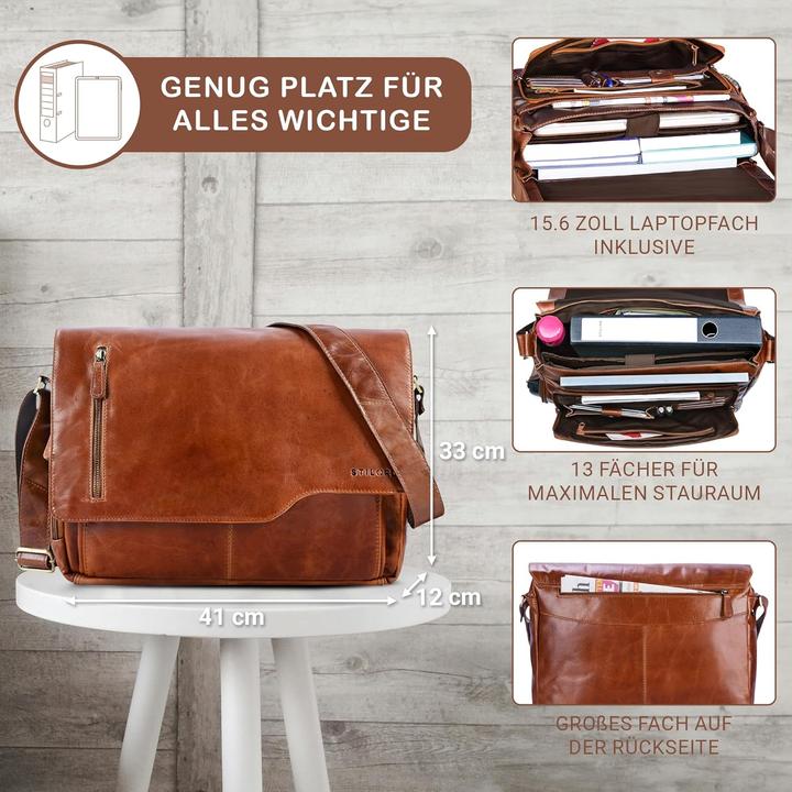 Immagine prodotto Stilord Marlon - Herren Ledertasche