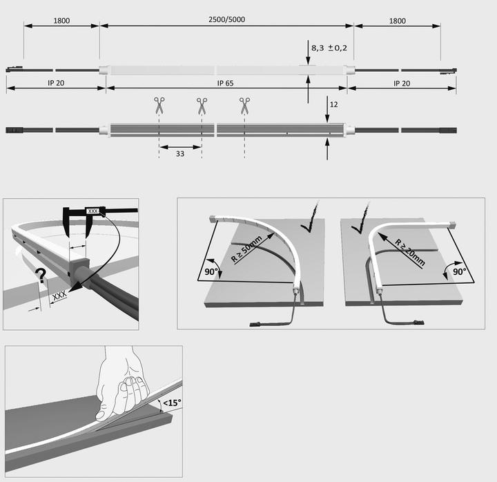 Produktbild Halemeier LED Bänder Versa Super Plus 12 V (Neutralweiss, 250 cm, Indoor)