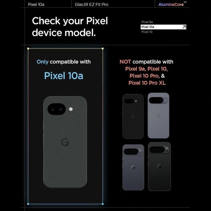 Actual product image Spigen GLAS.tR EZ Fit Pro Pixel 10a Screen Protector (2 pcs., Google Pixel 10a)