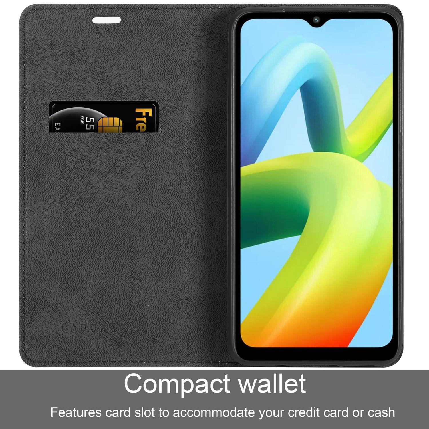Thumbnail - Cadorabo Invisible Book Hülle für Xiaomi RedMi A1 mit Magnet (Xiaomi Redmi A1), Smartphone Hülle, Schwarz