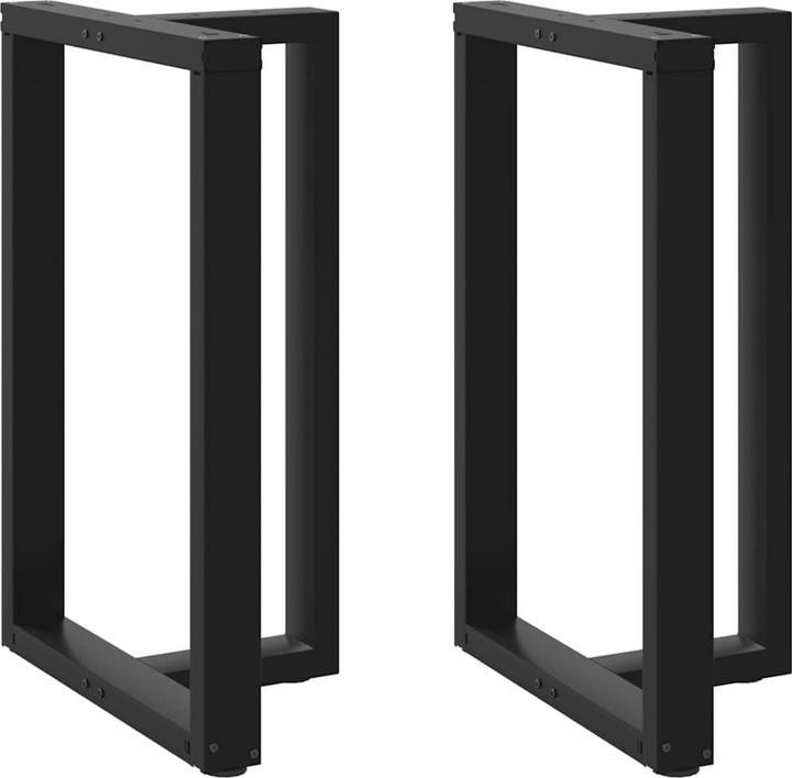 Actual product image VidaXL Bar table legs T-shape 2 pcs. black 60x35x(91-92) cm steel table leg