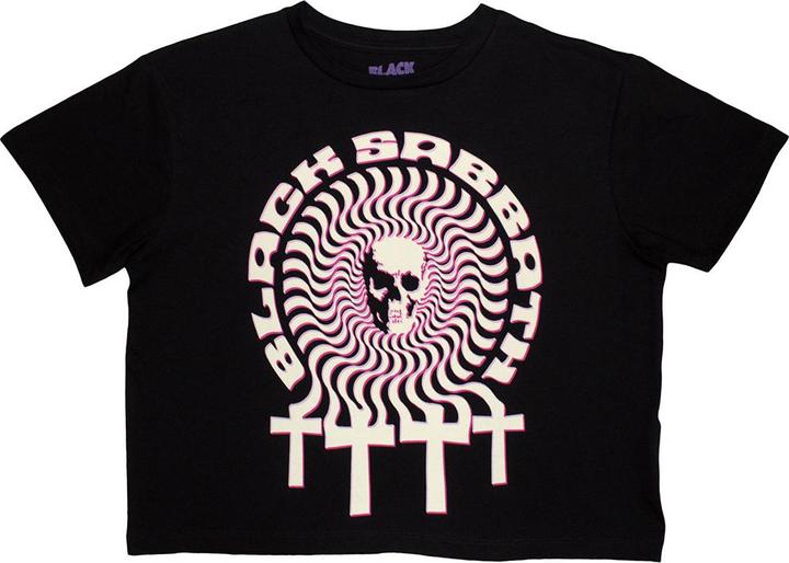 Black Sabbath Hypnotic Skull Crop Top (Girlie)