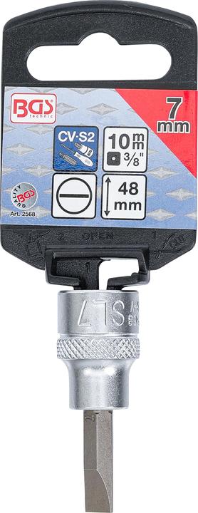 Produktbild BGS Bit-Einsatz Antrieb Innenvierkant 10 mm (3/8") Schlitz 7 mm (Innenvierkant)