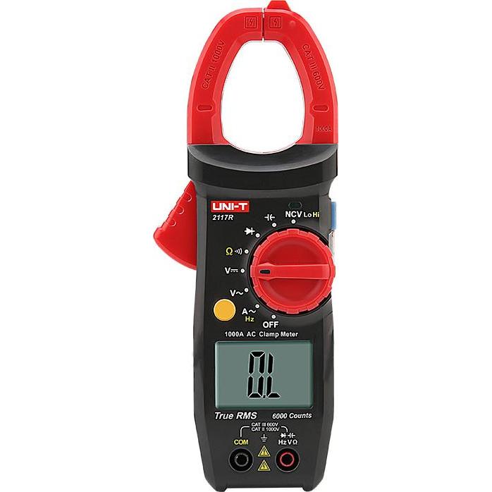 Uni-T, Multimetro, Cavo digitale meritajs DC/AC 1000V, AC 1000A, 60M ohm, 6mF, spailes atverums: 33mm