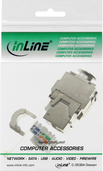 Actual product image InLine Keystone RJ45 socket with LSA insert
