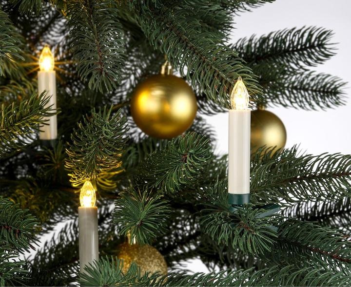 Image du produit Holy Bougies de Noël LED pour arbre de Noël sans fil avec télécommande, set de 30, blanc (30 x)