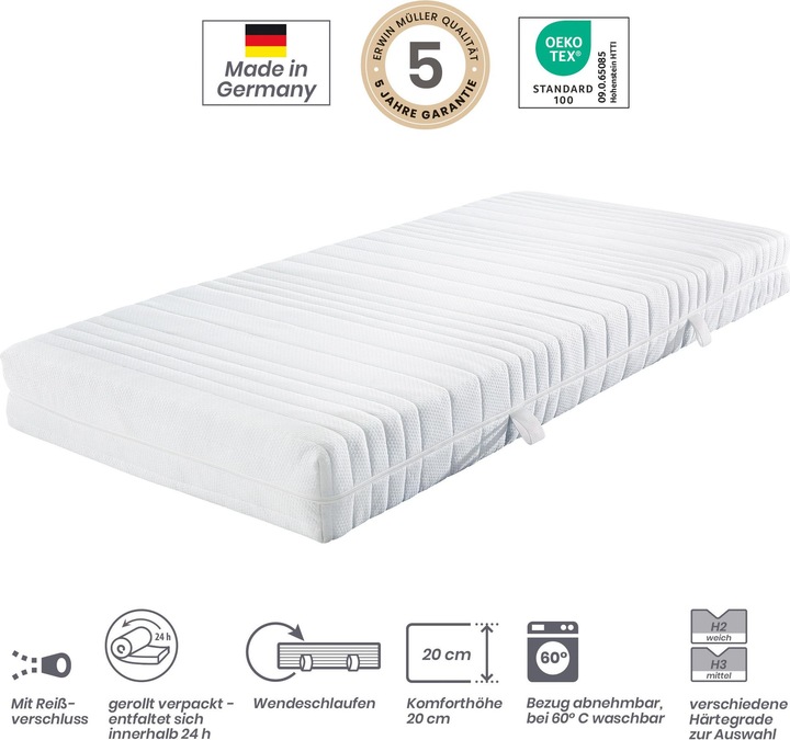 Actual product image Erwin Müller Landeck (100 x 200 cm, Foam core)