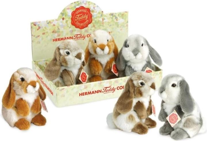 Image du produit Teddy Hermann Lapin assis 3 couleurs assorties. 19 cm (19 cm)