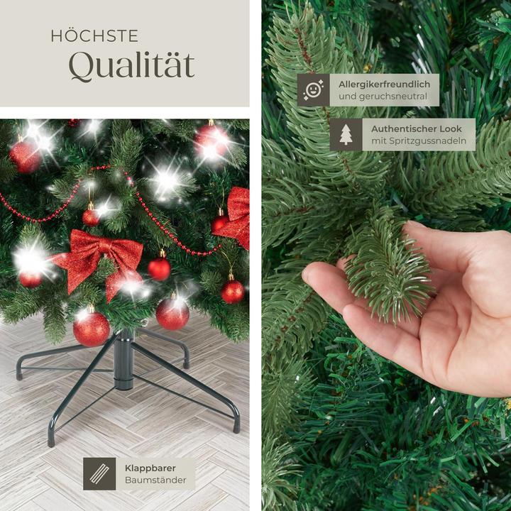 Immagine prodotto tectake Künstlicher Weihnachtsbaum Prancer, Spritzgussnadeln (210 cm)