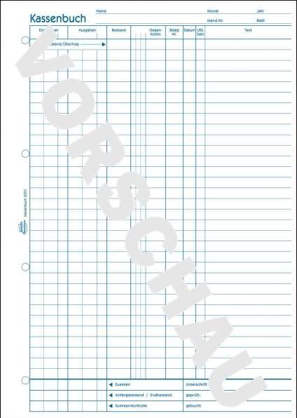 Produktbild Avery RecyclingÂ Kassenbuch (100 x)
