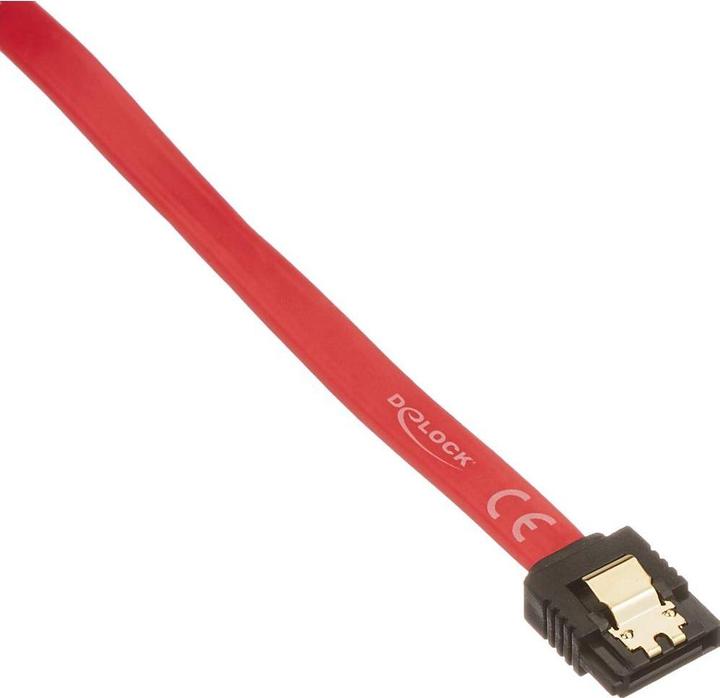 Produktbild Delock SATA-3 Kabel: 50cm,Metall Clip, rot (50 cm, SATA)