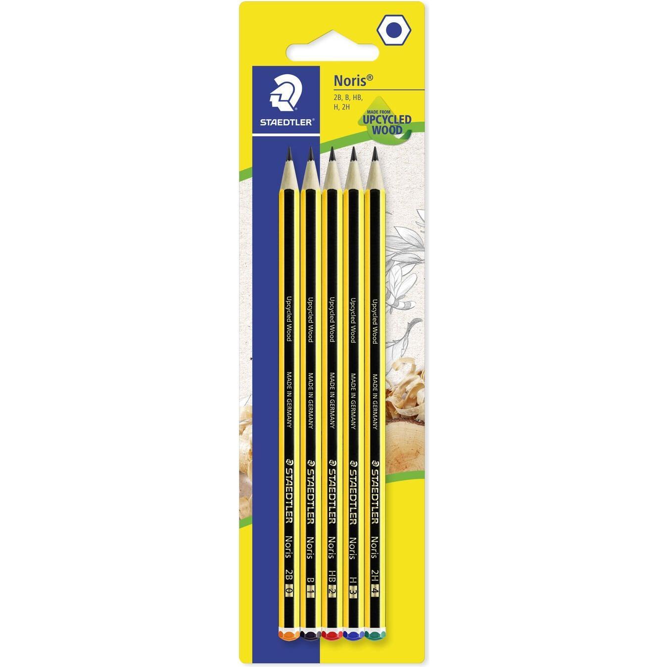 Staedtler Noris Blyant 2B,Hb,2H 5 Ass/Bk 100% Pefc (HB, 2H, 2B, 5 x) (120-S BK5D)