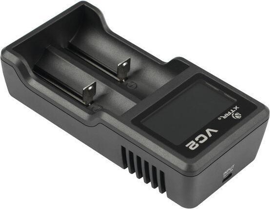 Actual product image Xtar VC2 Micro USB Charger, Li-Ion, 2 slot, LCD Display (1 pcs., AAA, Battery + charger)