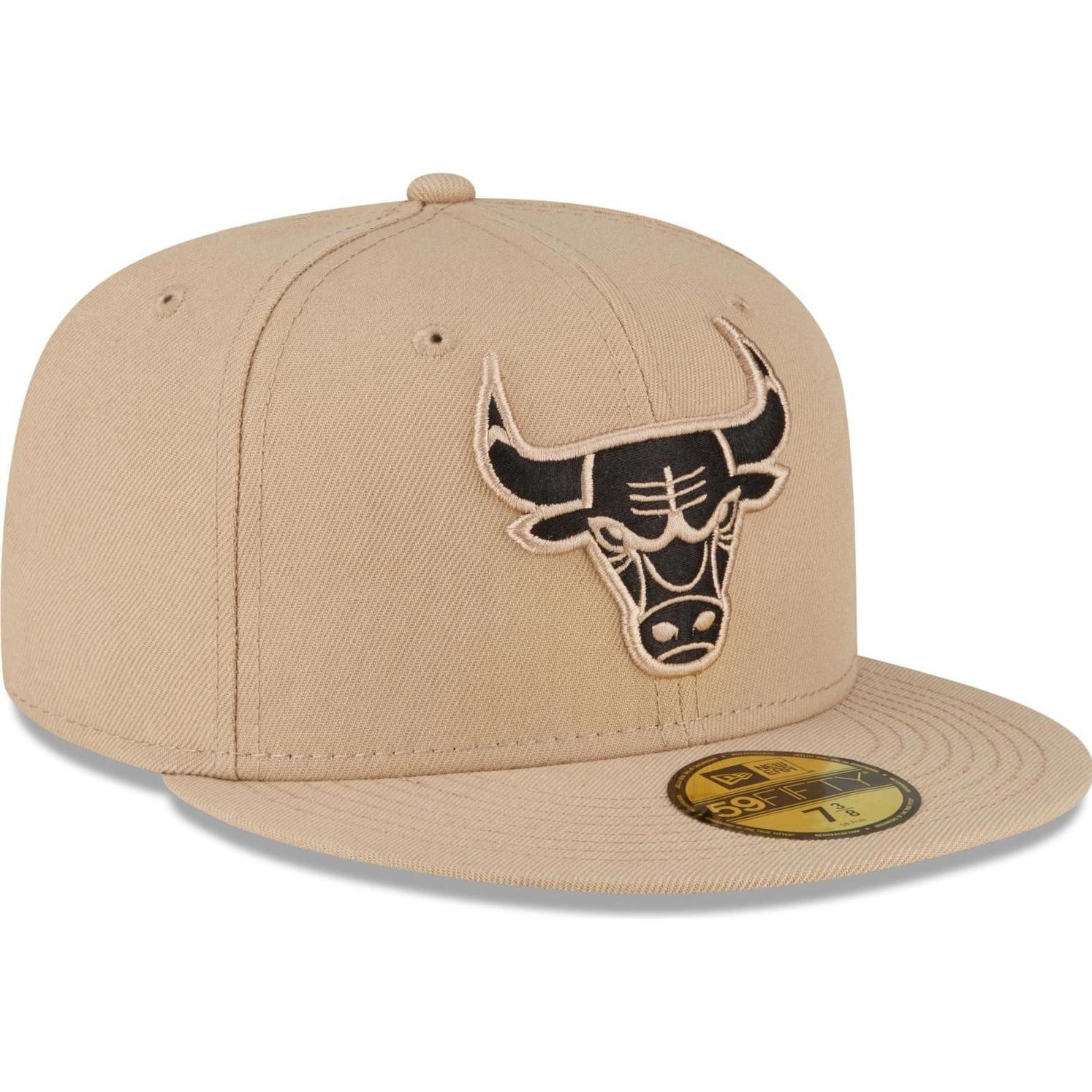 New Era, Herren, Cap, 59Fifty Fitted Cap - NBA Chicago Bulls camel - 7 5/8, Beige, (7 5/8)