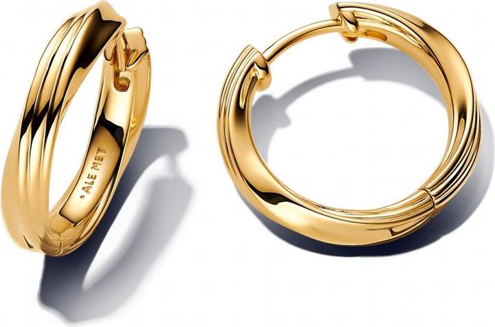 Image du produit Pandora Boucles d'oreilles créoles torsadées (Métal, Plaqué or)