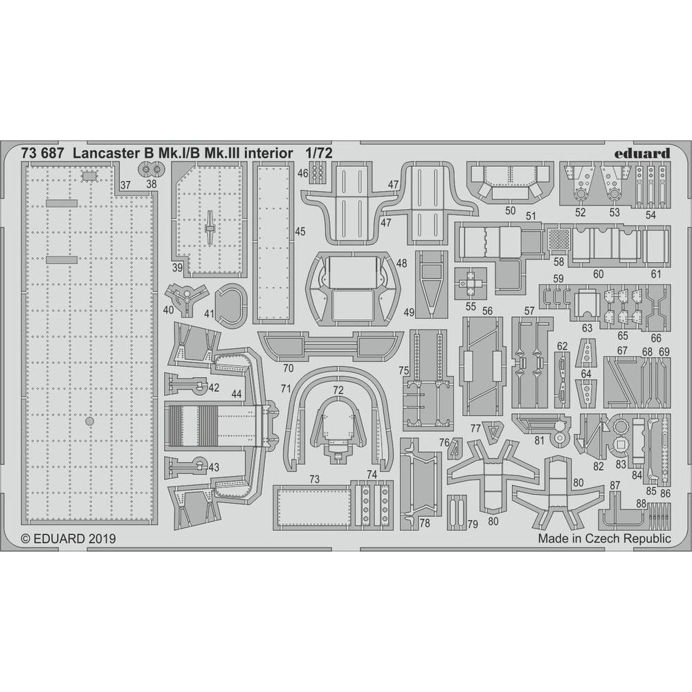 Eduard Lancaster B Mk.I/B Mk.III interior for Airfix