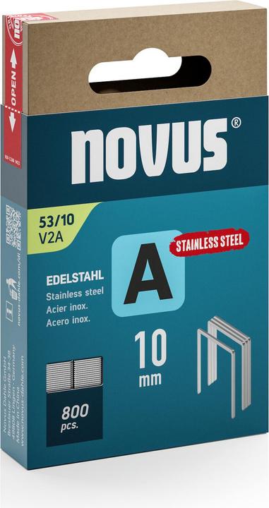 Produktbild Novus Feindrahtklammern A 53 10mm V2a