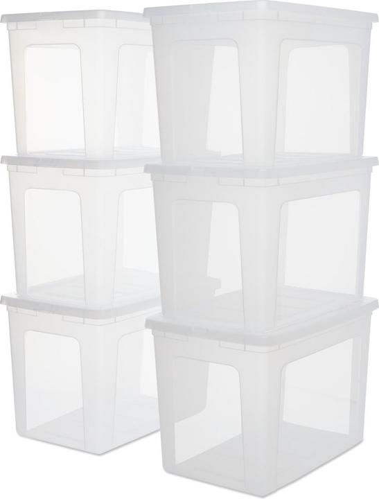 Iris Modular Clearbox opbergbox - 70L - 6 stuks - Transparant (39.50 cm, 70 l, 6x)